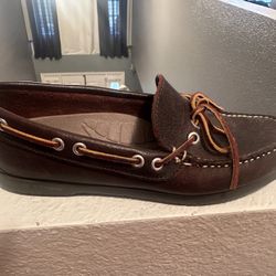 LLBean Brown Leather Oxfords Size 9