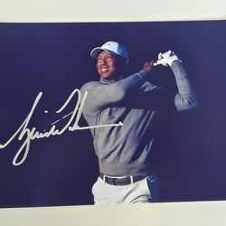 Tiger Woods Signed 8x10 Photo – Classic Swing Follow Through Golf Autograph w/ COA