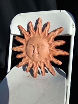 Terracotta Sun Face Wall Decor