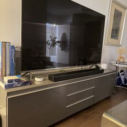 Grey Tv Stand With Storage