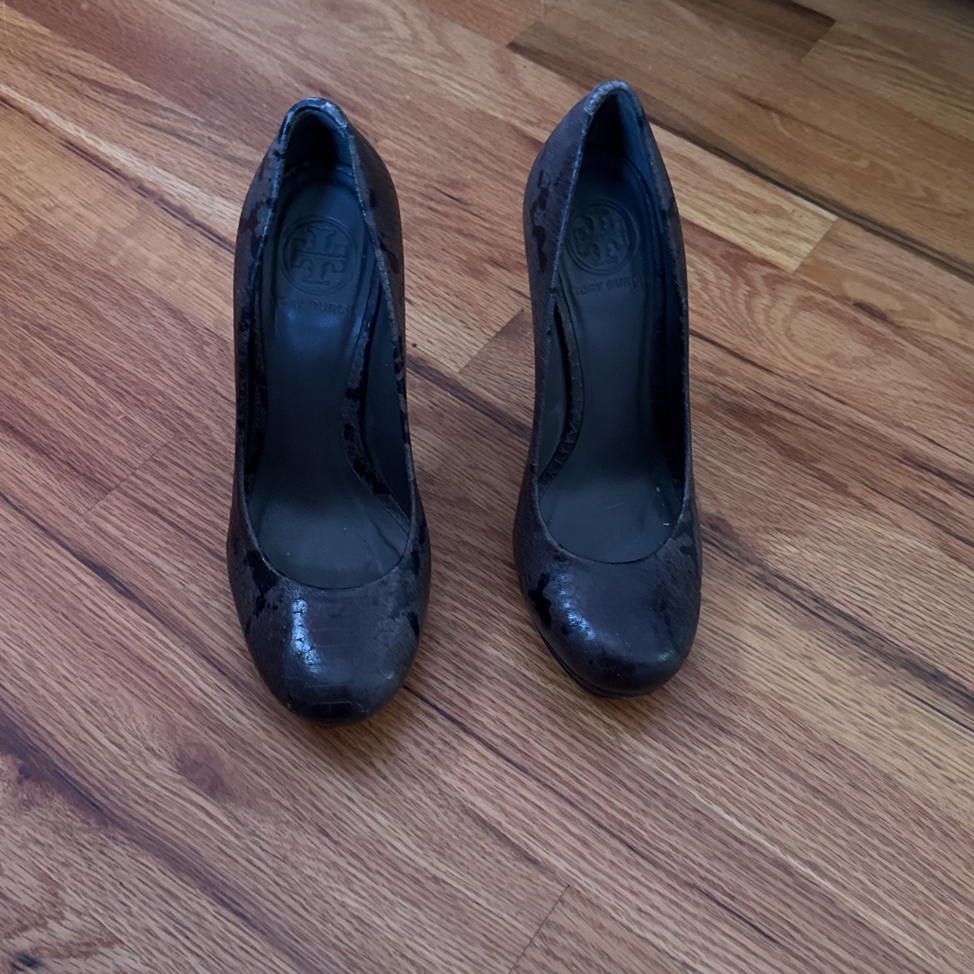 Tory Burch Heels Black And Gray
