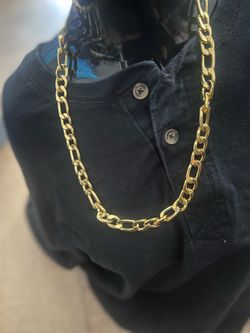 24” gold figaro necklace (not solid)