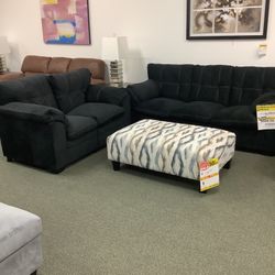 Black sofa loveseat