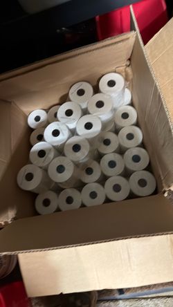 New box of 2300 SP USA POS carbonless printer rolls.
