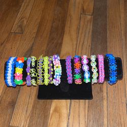 Rainbow Loom bracelets home made