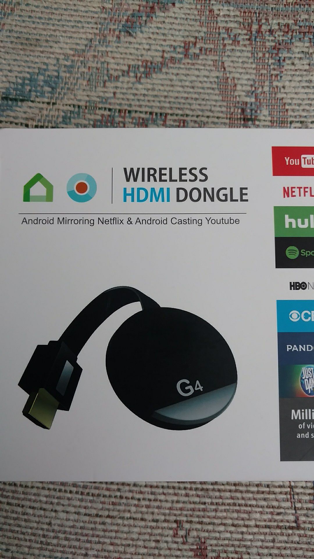 Dongle Miracast Airplay Display Receiver G4