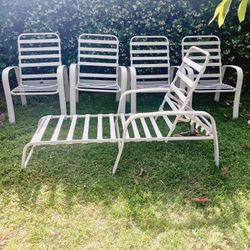 Great Vintage 60s Metal Patio,  Pool Part Set,  Outdoor Patio Set