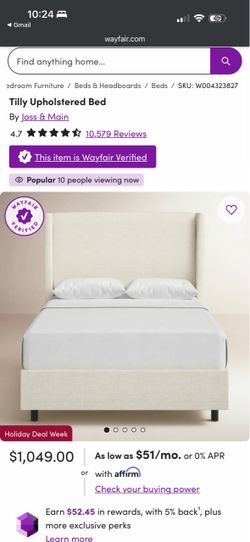 Joss & Main Tilly Upholstered Bed