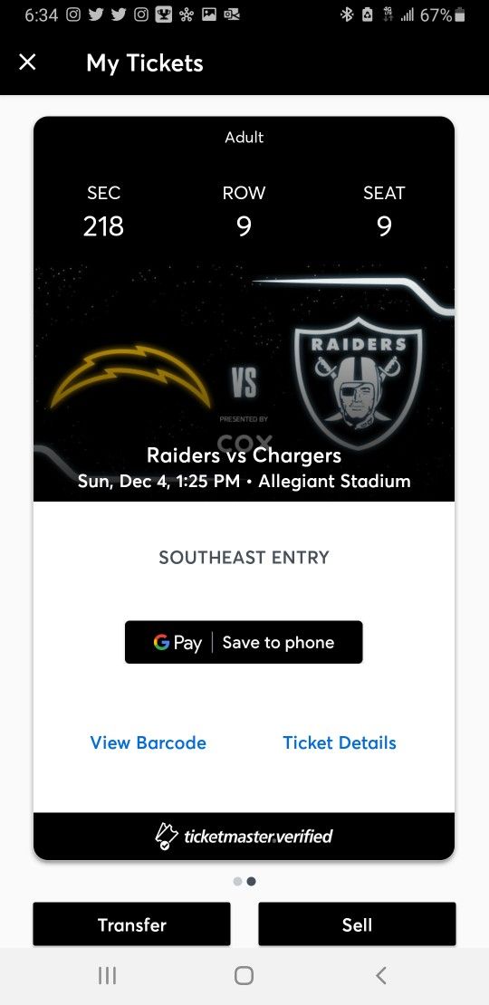 Raiders Vs Chargers