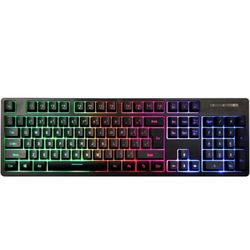 1STPLAYER Fire Dancing Membrane/Mechanical Feeling USB Wired Gaming Keyboard K5 with Colorful Rainbow LED Backlit, Perfect Dust and Water Resistance f