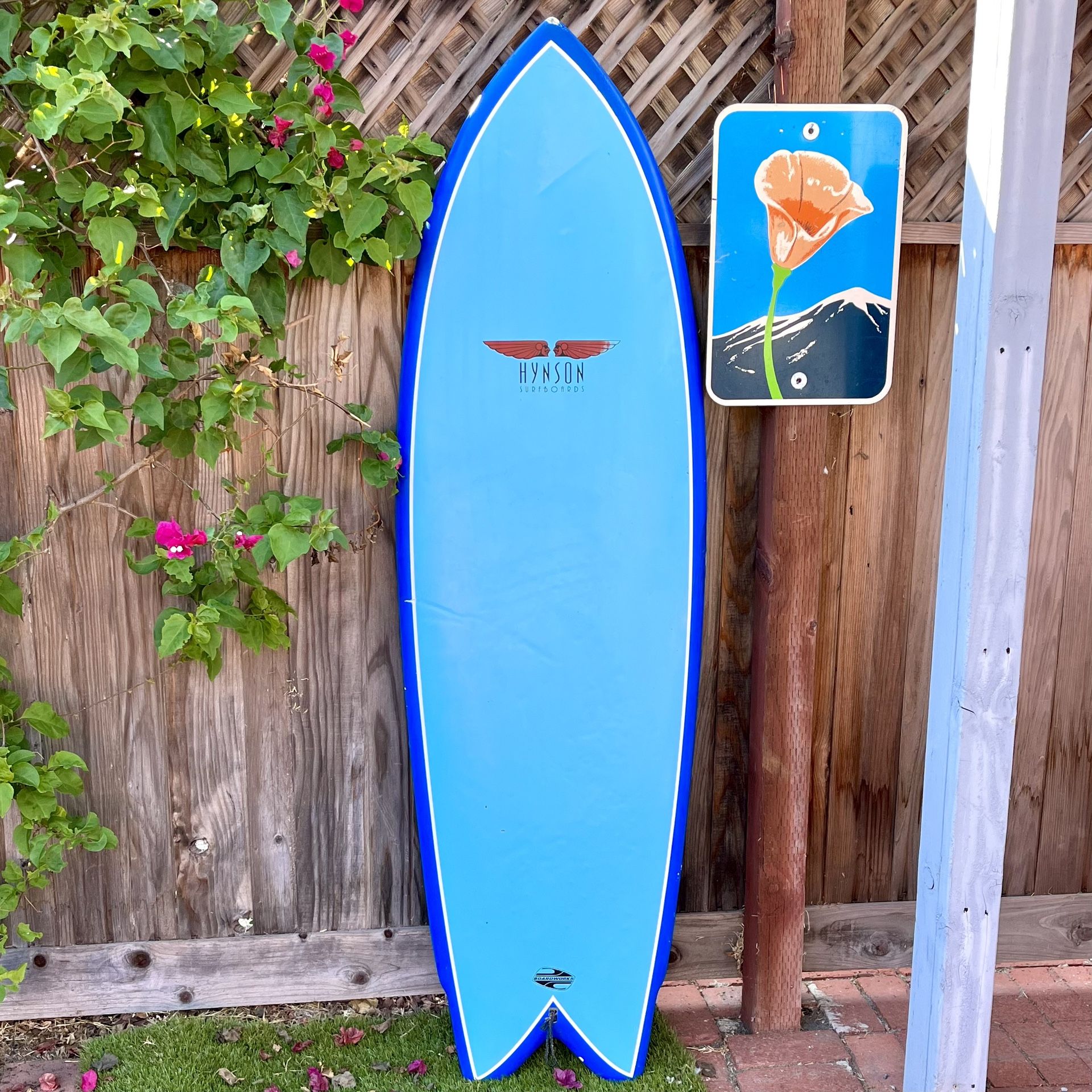 5'9 Mike Hynson Twinzer Fish Surfboard Twin Fin Surf Board (not