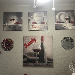 4piece Kitchen  Frames Decorated