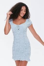 Forever 21 Blue Floral Rushed Dress Size XL New With Tags !