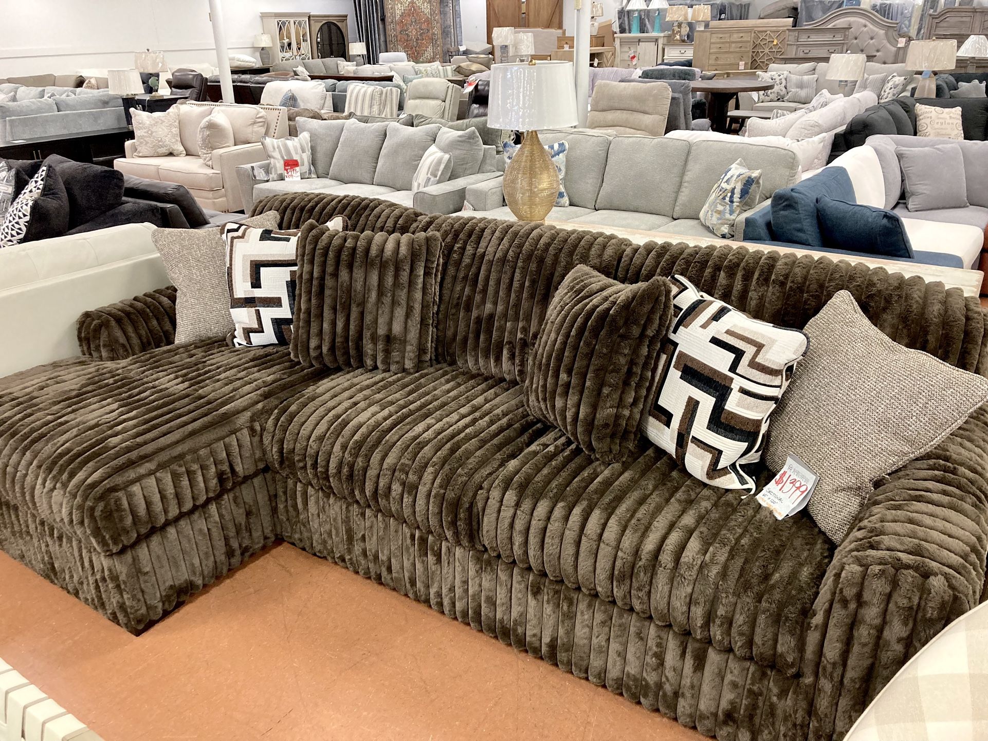 New Chocolate Sectional - SPECIAL
