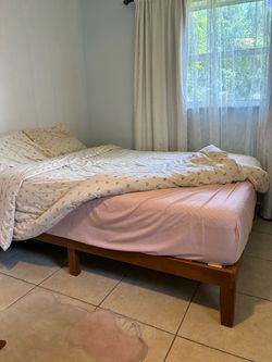 Solid Wood Low-Profile Bed Frame