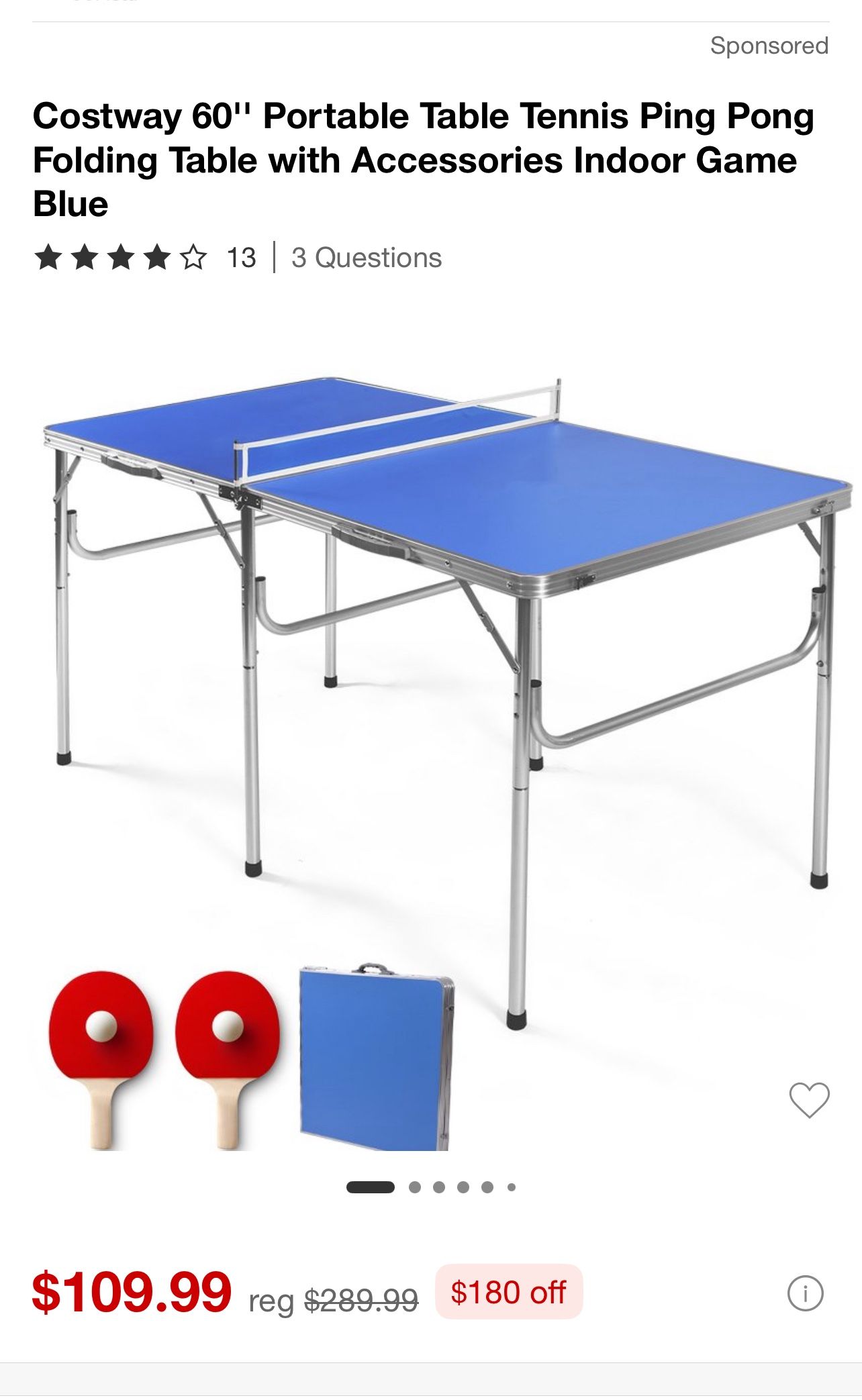 Ping Pong Table , Portable 