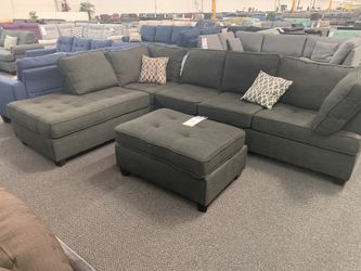 2 Piece Grey Sectional Sofa
