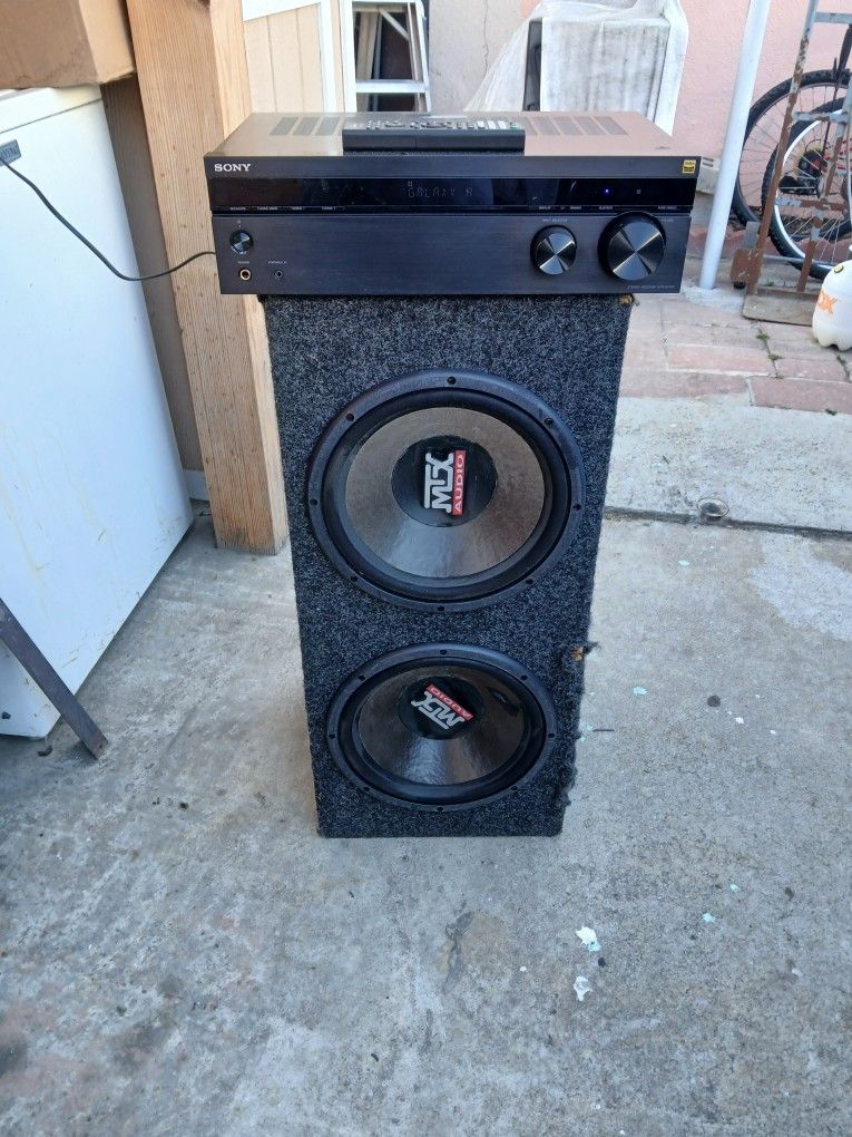 Bocinas 12 Pulgadas Y Ricividor 200w Sony