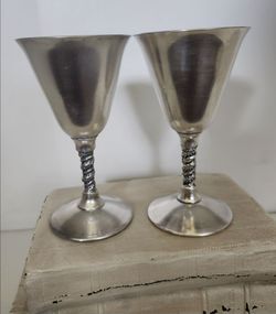 2 - Vintage F.B. Rogers silverplate goblets, pair