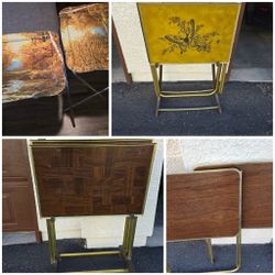 Vintage TV Trays Folding Tables Bottom Right Singles $25