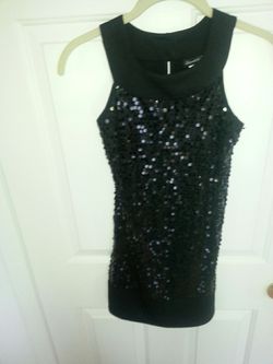 Black sequined dress ..girls sz 10