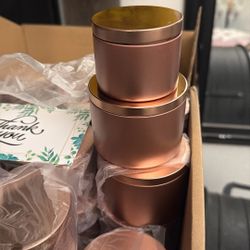 Candle Jars - Rose Gold (new - 48 Total$
