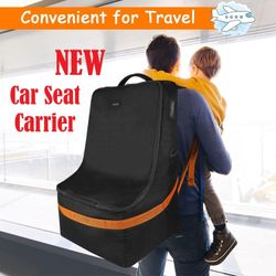 NEW Easy Carry Infant Padded Car seat Travel Bag Backpack for Airplane Orange
