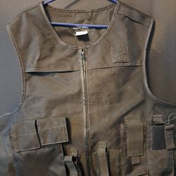 Second Chance Black Tactical Bulletproof Vest Carrier With Pockets Size XL
