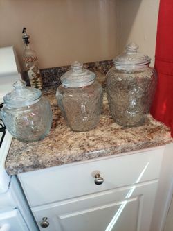 Princess House glass  jars