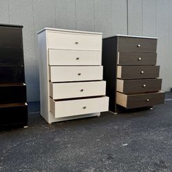 White Chest Five Drawer Dresser all New!