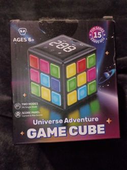Universe Adventure GAME CUBE Featuring 15 built-in brain memory and speed games.