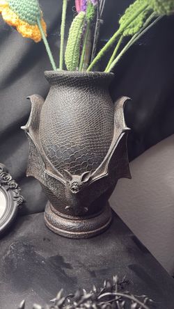 Halloween items and vase