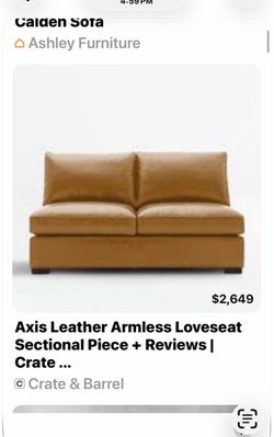 Leather hide a bed crate and barrel
