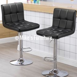 New Adjustable Bar Stools (3 Colors Available ) Black White Gray 