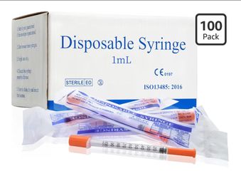 Insulin Syringe / 8mm / 31g / 100 pack / .5ml & 1ml