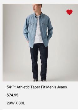 Levi’s 541 29 x 30 Dark Wash Jeans