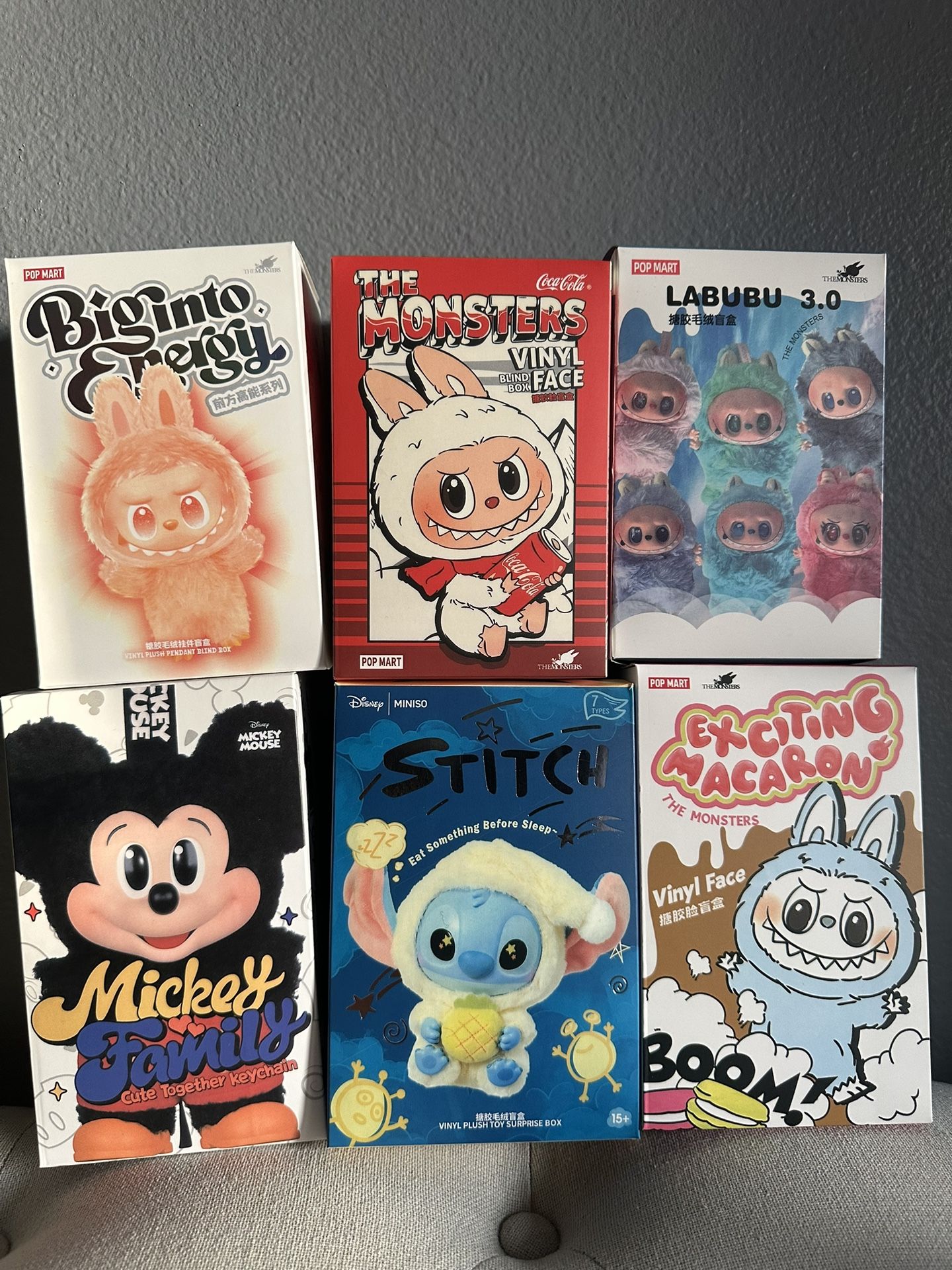 Labubu 3.0, Macaron, Energy, Coca Cola , Stitch And Mickey