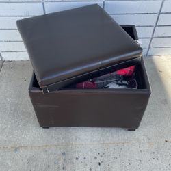 Faux, Leather Ottoman, Coffee Table