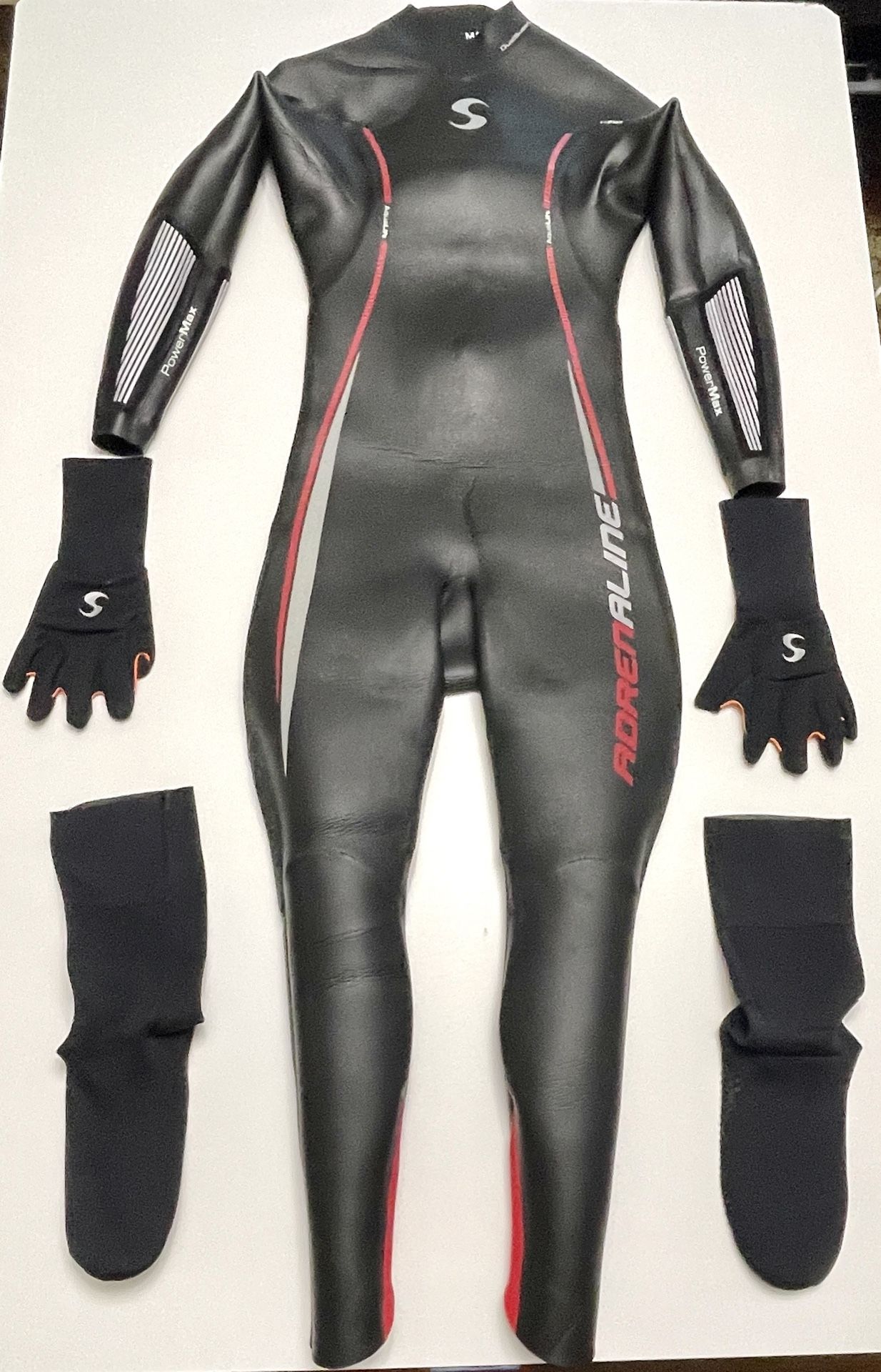 Men’s Synergy Adrenaline FullSleeve Triathlon Wetsuit + Gloves + Hood + Socks Water sports