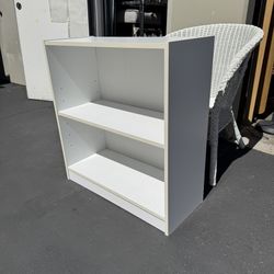 2 tier Storage Bookcase White  Good Condition 