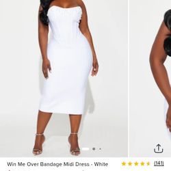 White FashionNova Dress