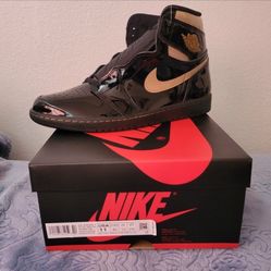 Black And Gold Jordan Air 1 Size 11 Men New