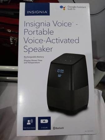 New Insignia voice-activated portable Bluetooth speaker. - $99