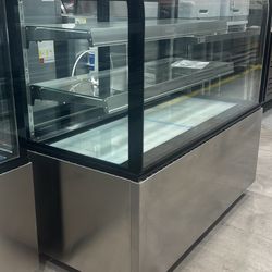 New🧊 Polarman 60" Curved FreeStanding Commercial Refrigerated Bakery Display Case NSF ETL