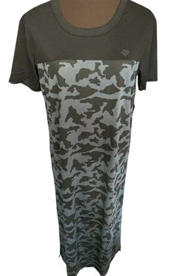 Diamond Supply Co Serif Knit Maxi Dress Green Camo