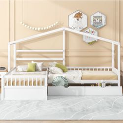 L-Shaped Twin Bed frame 