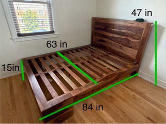 Solid Mangowood Queen Bed frame