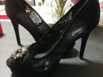 Guess Lace Embellished Heels