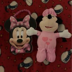 Minnie Plush And A Minnie Tin Purse
