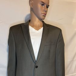 Calvin Klein 42R Grey Striped Men’s Blazer